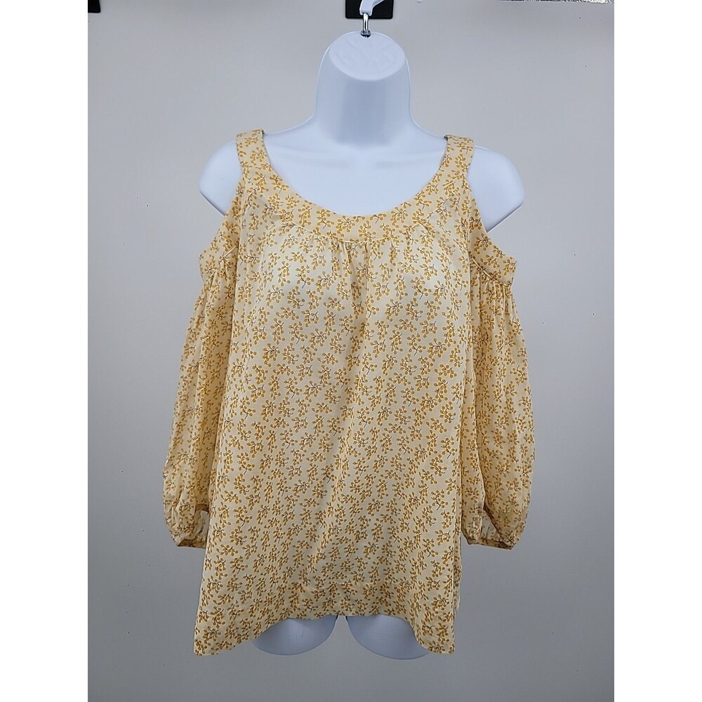 Meadow Rue Ditsy Floral Top Sz 6 Cottagecore Bohemian Prairie Breathable Beachy